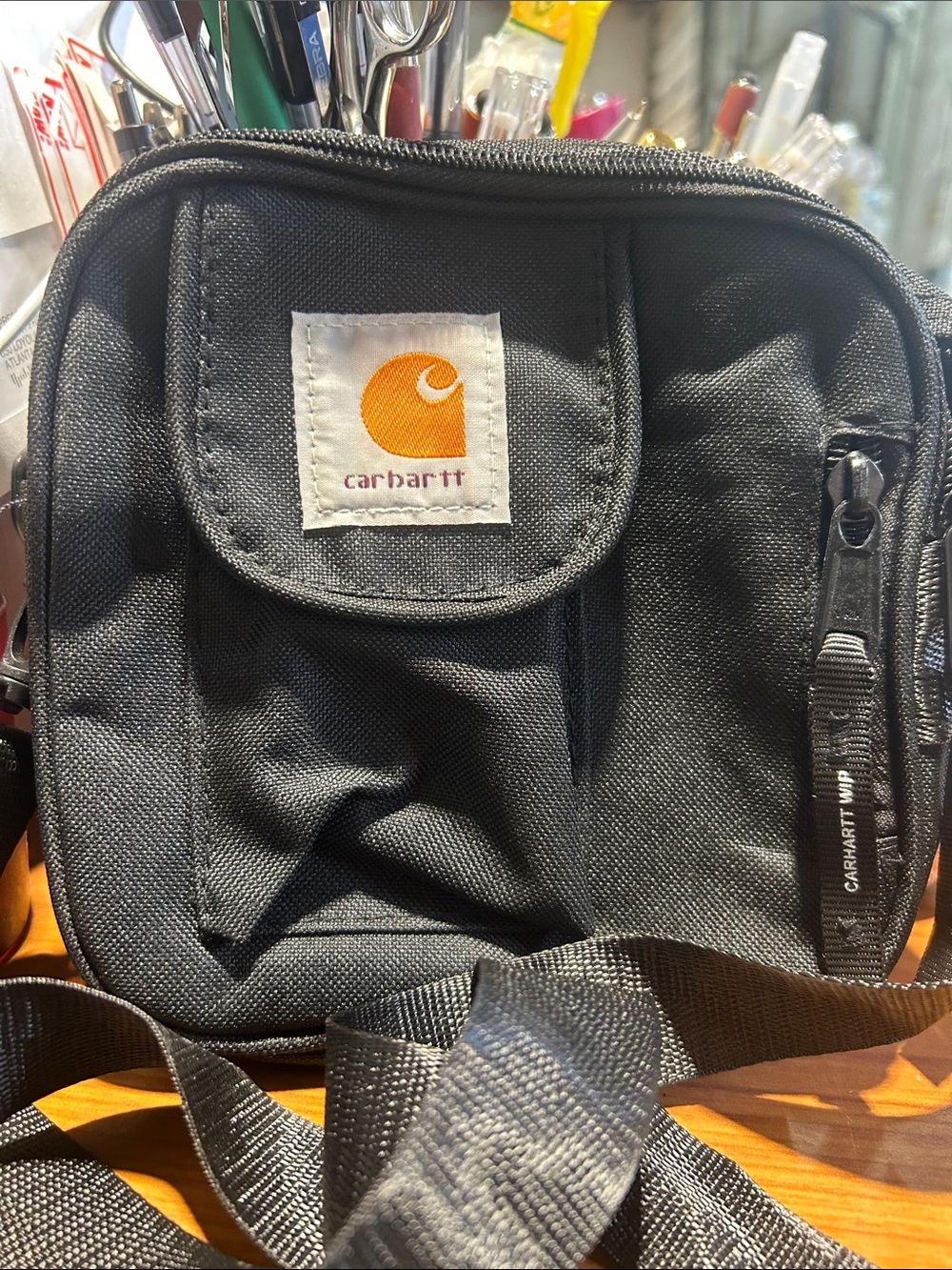 Carhartt Black Compact Crossbody Bag